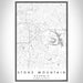 Stone Mountain Georgia Map Print Portrait Orientation in Classic Style With Shaded Background