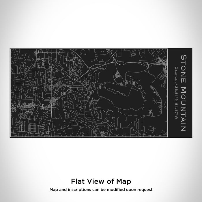 Rendered View of Stone Mountain Georgia Map Engraving on 17oz Stainless Steel Insulated Cola Bottle in Black