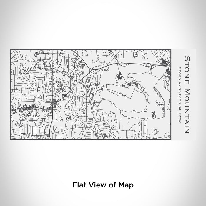 Rendered View of Stone Mountain Georgia Map Engraving on 17oz Stainless Steel Insulated Cola Bottle in White
