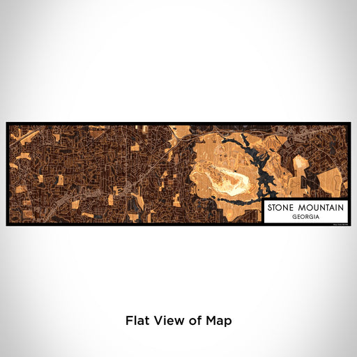 Flat View of Map Custom Stone Mountain Georgia Map Enamel Mug in Ember