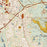 Stone Mountain Georgia Map Print in Woodblock Style Zoomed In Close Up Showing Details