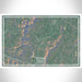 Stowe Vermont Map Print Landscape Orientation in Afternoon Style With Shaded Background