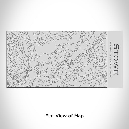 Rendered View of Stowe Vermont Map Engraving on 17oz Stainless Steel Insulated Cola Bottle