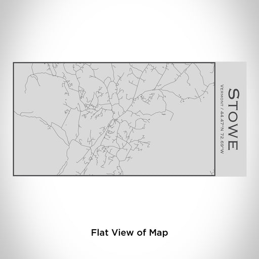 Rendered View of Stowe Vermont Map Engraving on 17oz Stainless Steel Insulated Cola Bottle