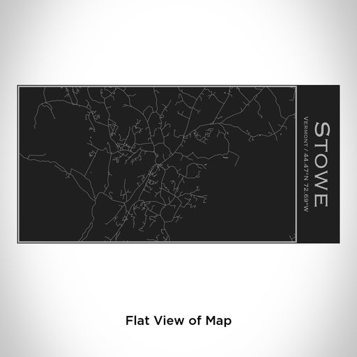 Rendered View of Stowe Vermont Map Engraving on 17oz Stainless Steel Insulated Cola Bottle in Black