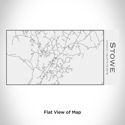 Rendered View of Stowe Vermont Map Engraving on 17oz Stainless Steel Insulated Cola Bottle in White