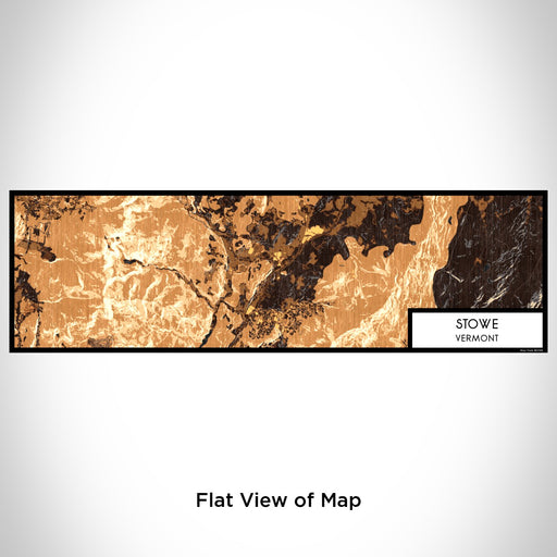 Flat View of Map Custom Stowe Vermont Map Enamel Mug in Ember