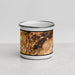Front View Custom Stowe Vermont Map Enamel Mug in Ember