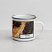 Right View Custom Stowe Vermont Map Enamel Mug in Ember