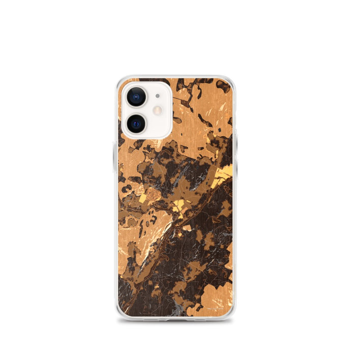 Custom Stowe Vermont Map iPhone 12 mini Phone Case in Ember