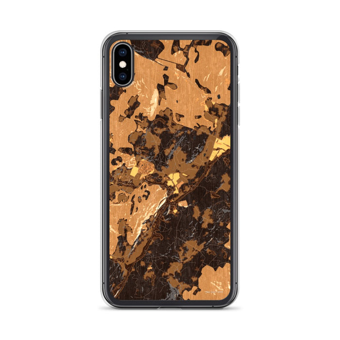 Custom Stowe Vermont Map Phone Case in Ember