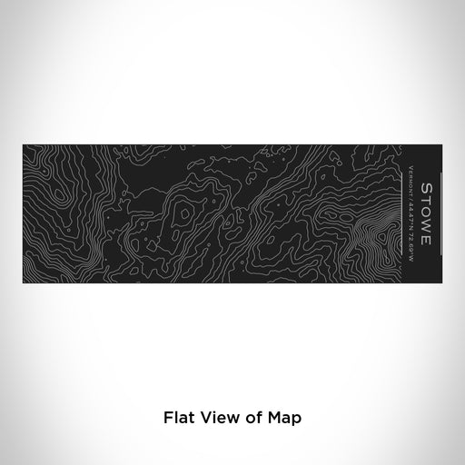 Rendered View of Stowe Vermont Map Engraving on 10oz Stainless Steel Insulated Cup with Sliding Lid in Black