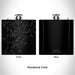 Rendered View of Stowe Vermont Map Engraving on 6oz Stainless Steel Flask in Black