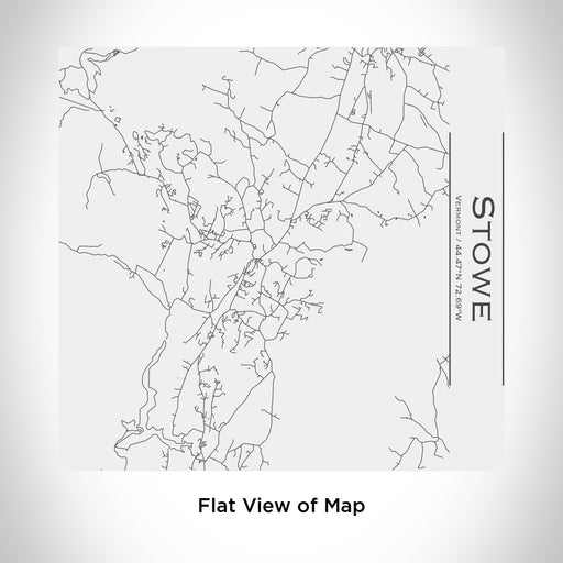 Rendered View of Stowe Vermont Map Engraving on 17oz Stainless Steel Insulated Tumbler in White