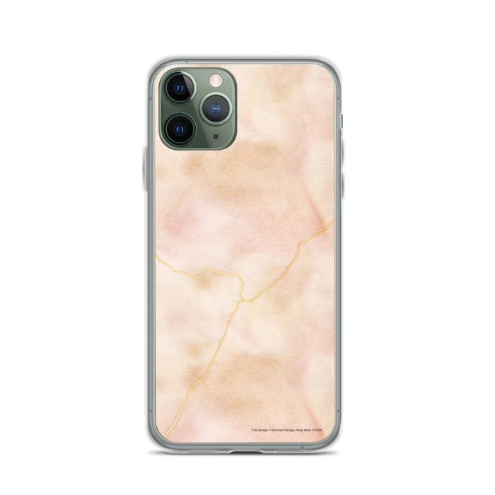 Custom Stowe Vermont Map Phone Case in Watercolor