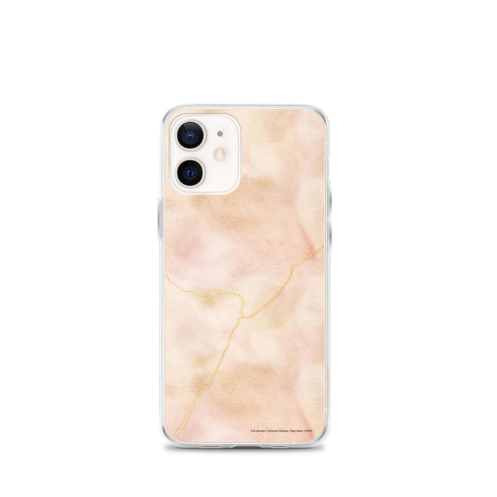 Custom Stowe Vermont Map iPhone 12 mini Phone Case in Watercolor