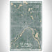 St. Paul Minnesota Map Print Portrait Orientation in Afternoon Style With Shaded Background