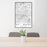 24x36 St. Paul Minnesota Map Print Portrait Orientation in Classic Style Behind 2 Chairs Table and Potted Plant