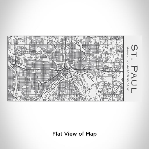 Rendered View of St. Paul Minnesota Map Engraving on 17oz Stainless Steel Insulated Cola Bottle in White
