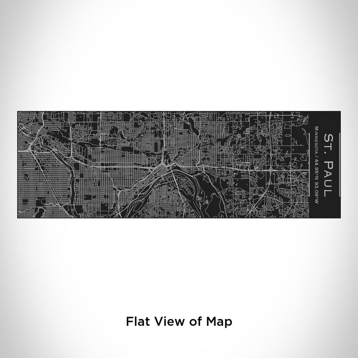 Rendered View of St. Paul Minnesota Map Engraving on 10oz Stainless Steel Insulated Cup with Sliding Lid in Black