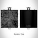 Rendered View of St. Paul Minnesota Map Engraving on 6oz Stainless Steel Flask in Black