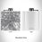 Rendered View of St. Paul Minnesota Map Engraving on 6oz Stainless Steel Flask in White