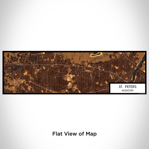 Flat View of Map Custom St. Peters Missouri Map Enamel Mug in Ember
