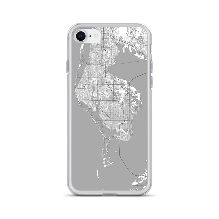Custom St. Petersburg Florida Map iPhone SE Phone Case in Classic