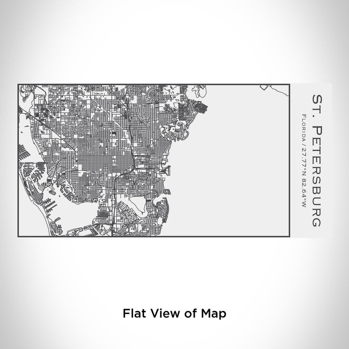 Rendered View of St. Petersburg Florida Map Engraving on 17oz Stainless Steel Insulated Cola Bottle in White
