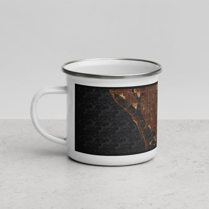 Left View Custom St. Petersburg Florida Map Enamel Mug in Ember