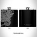 Rendered View of St. Petersburg Florida Map Engraving on 6oz Stainless Steel Flask in Black