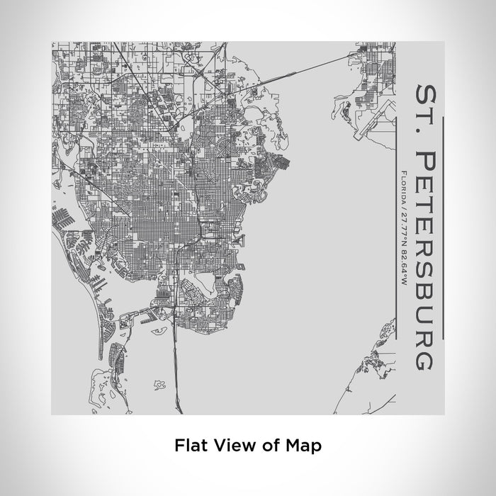 Rendered View of St. Petersburg Florida Map Engraving on 17oz Stainless Steel Insulated Tumbler