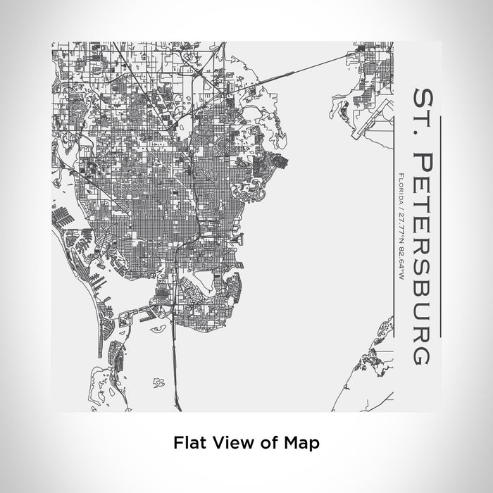 Rendered View of St. Petersburg Florida Map Engraving on 17oz Stainless Steel Insulated Tumbler in White