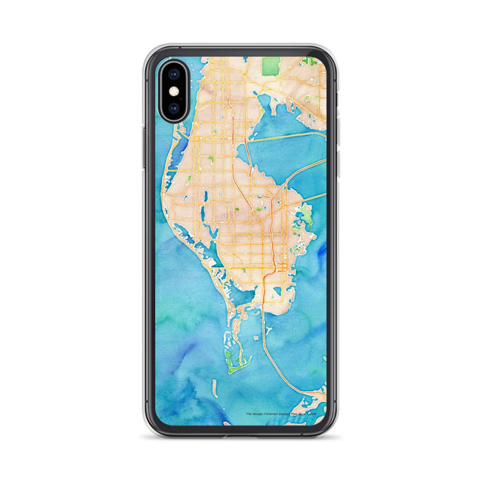 Custom St. Petersburg Florida Map Phone Case in Watercolor