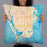 Person holding 22x22 Custom St. Petersburg Florida Map Throw Pillow in Watercolor