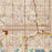 St. Petersburg Florida Map Print in Woodblock Style Zoomed In Close Up Showing Details