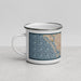 Left View Custom St. Petersburg Florida Map Enamel Mug in Woodblock