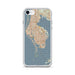 Custom St. Petersburg Florida Map iPhone SE Phone Case in Woodblock
