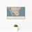 12x18 St. Petersburg Florida Map Print Landscape Orientation in Woodblock Style With Small Cactus Plant in White Planter