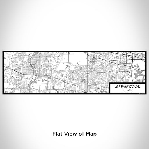 Flat View of Map Custom Streamwood Illinois Map Enamel Mug in Classic