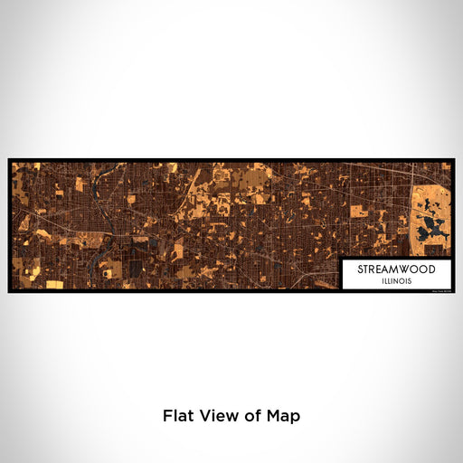 Flat View of Map Custom Streamwood Illinois Map Enamel Mug in Ember