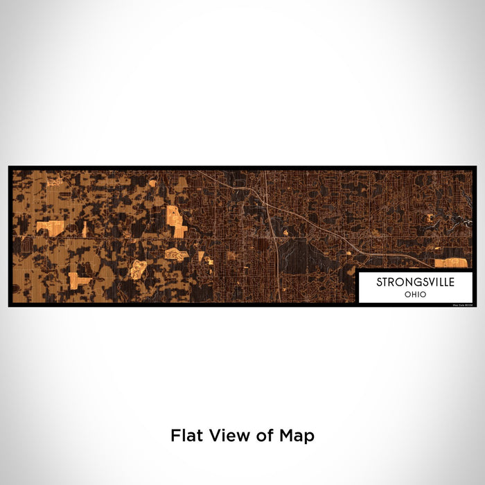 Flat View of Map Custom Strongsville Ohio Map Enamel Mug in Ember