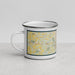 Left View Custom Strongsville Ohio Map Enamel Mug in Woodblock
