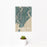 12x18 St. Simons Island Georgia Map Print Portrait Orientation in Afternoon Style With Small Cactus Plant in White Planter