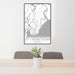 24x36 St. Simons Island Georgia Map Print Portrait Orientation in Classic Style Behind 2 Chairs Table and Potted Plant