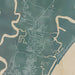 St. Simons Island Georgia Map Print in Afternoon Style Zoomed In Close Up Showing Details