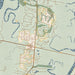 St. Simons Island Georgia Map Print in Woodblock Style Zoomed In Close Up Showing Details