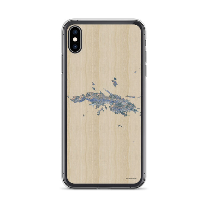 Custom iPhone XS Max St. Thomas U.S. Virgin Islands Map Phone Case in Afternoon