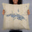 Person holding 22x22 Custom St. Thomas U.S. Virgin Islands Map Throw Pillow in Afternoon