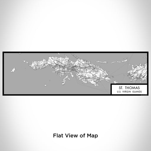 Flat View of Map Custom St. Thomas U.S. Virgin Islands Map Enamel Mug in Classic